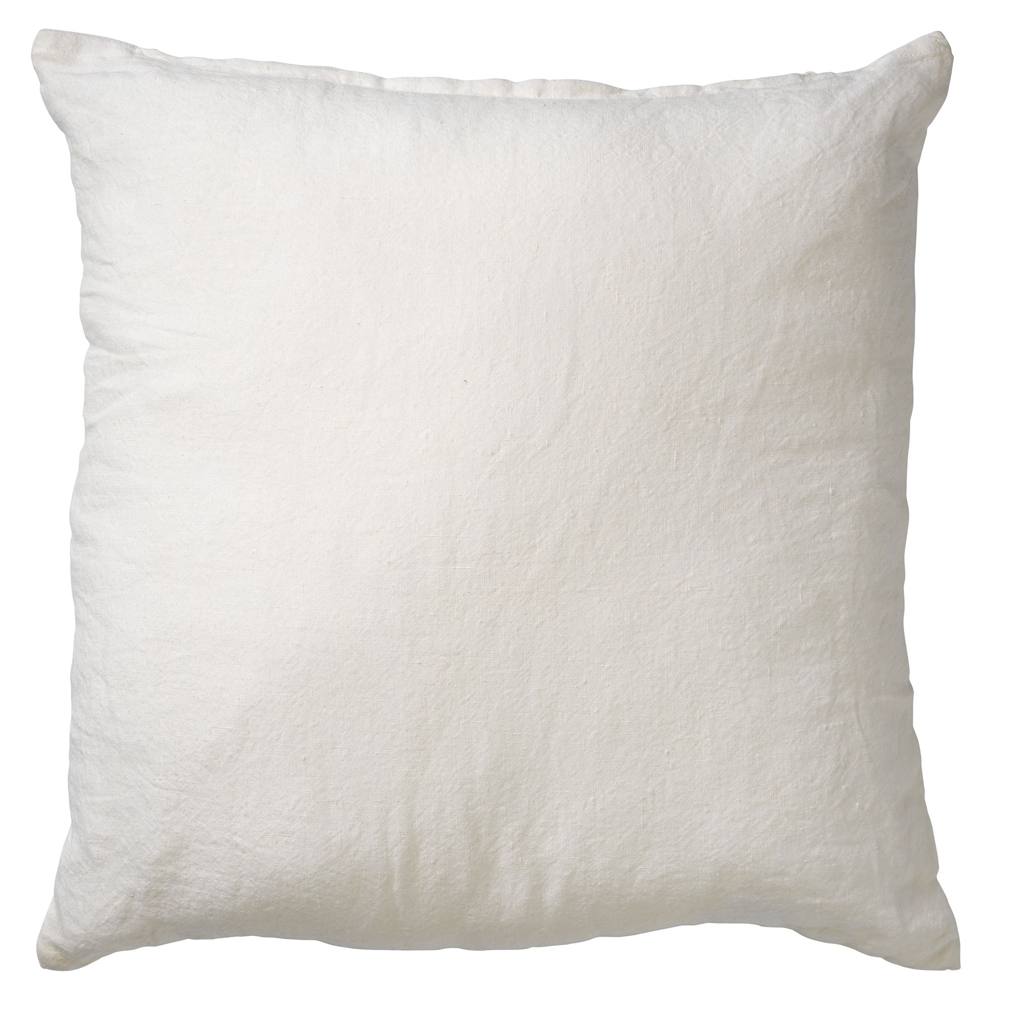 LINN - Sierkussen 45x45 cm - 100% linnen - effen kleur - Snow White -
