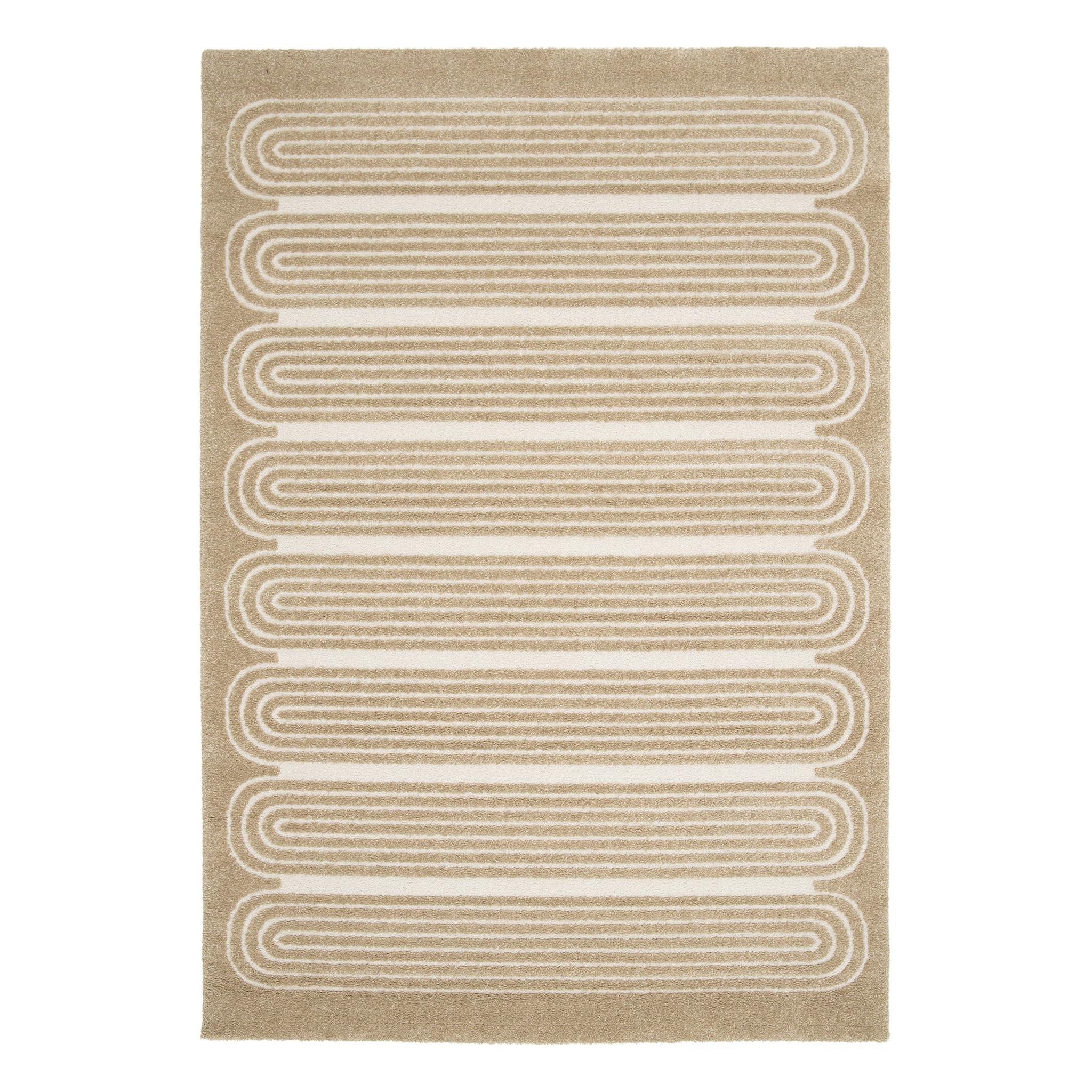 AFK Living vloerkleed Sinea - reliëfeffect - kastanje - 200 x 290 cm