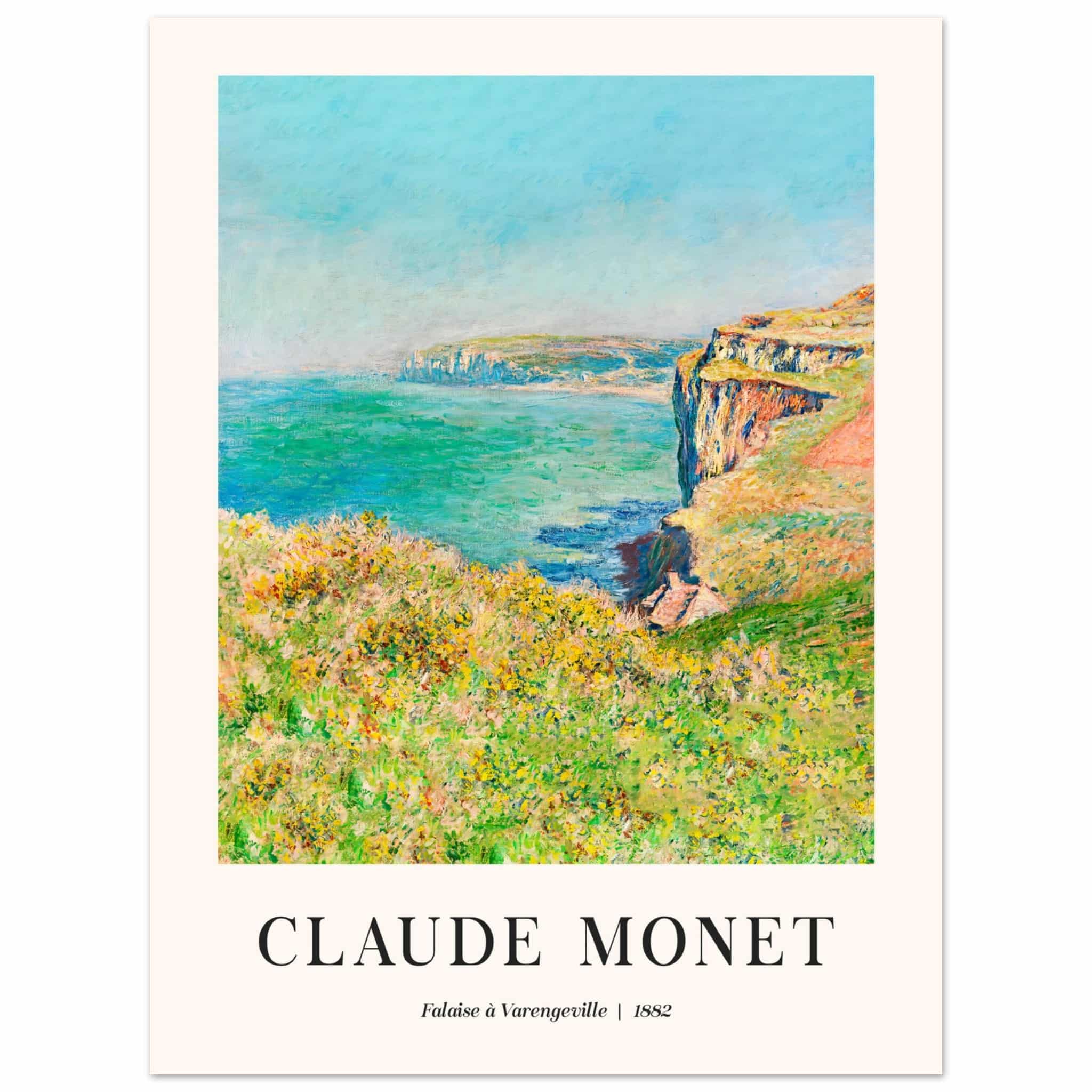 Artfulprints Poster Claude Monet - Falaise à Varengeville - 30x40 cm -
