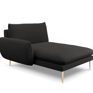 Cosmopolitan Design linker meridiaan Vienna boucle, zwart – 170x110x95 Cosmopolitan Design linker meridiaan Vienna boucle, zwart – 170x110x95