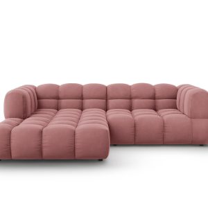 Cosmopolitan Design Modulaire hoekbank links Sky 3-zits, flueel, zalm Cosmopolitan Design Modulaire hoekbank links Sky 3-zits, flueel, zalm