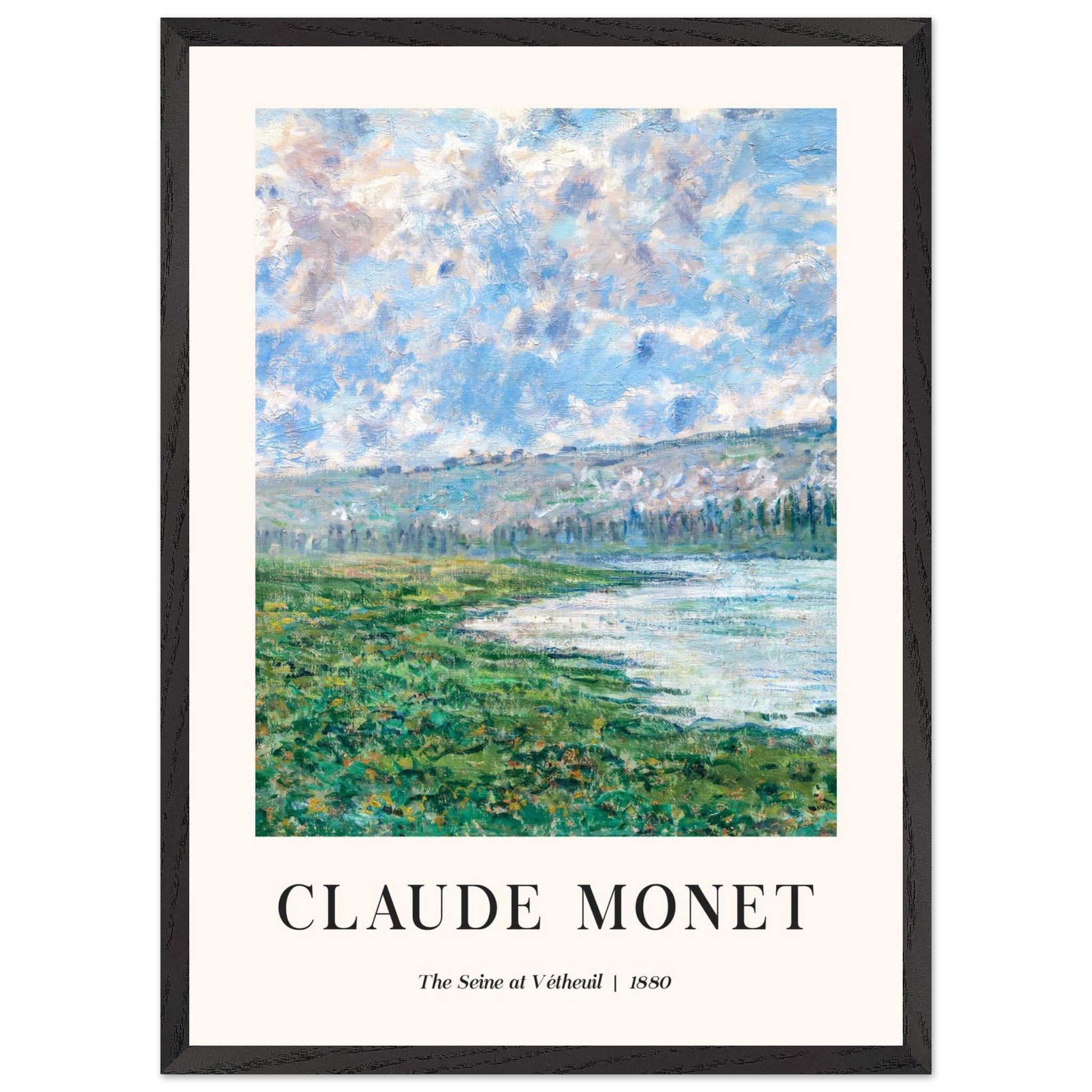 Artfulprints Poster met Lijst Claude Monet - The Seine at Vétheuil - 5