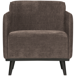 WOOOD fauteuil met arm Statement – Ribstof – Taupe – 77x72x93 WOOOD fauteuil met arm Statement – Ribstof – Taupe – 77x72x93