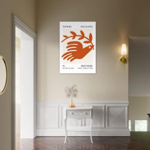 Artfulprints Poster Matisse – Peace dove orange – 70×100 cm – Oranje