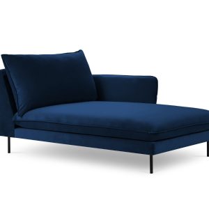 Cosmopolitan Design rechter chaise longue Vienna flueel, koningsblauw Cosmopolitan Design rechter chaise longue Vienna flueel, koningsblauw