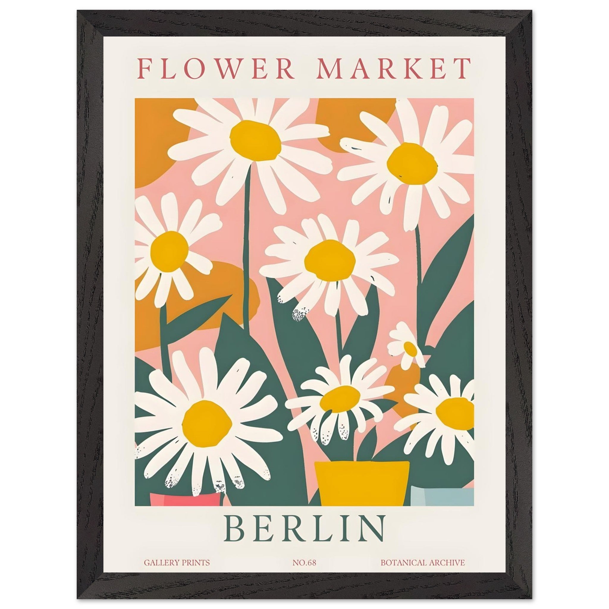 Artfulprints Poster met Lijst Flower market - Berlin II - 30x40 cm - M