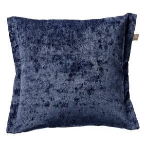 LEWIS – Kussenhoes 45×45 cm – fluweel – met sierrand – Insignia Blue – LEWIS – Kussenhoes 45×45 cm – fluweel – met sierrand – Insignia Blue –