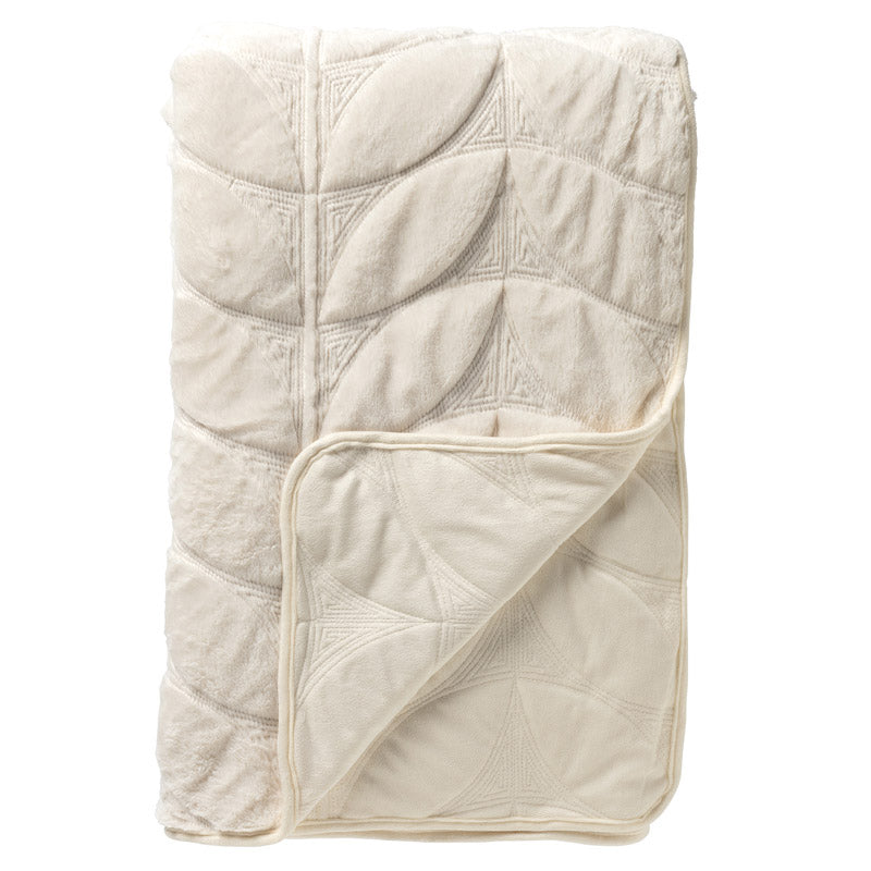 AYANA - Bedsprei 240x260 cm - 3D bladmotief - luxe uitstraling - heerl