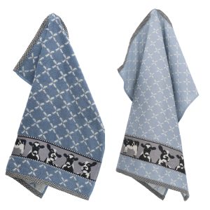 Luxe Keukendoek en Theedoek Koe Grijs Blauw – Bunzlau Castle – 100% bi Luxe Keukendoek en Theedoek Koe Grijs Blauw – Bunzlau Castle – 100% bi