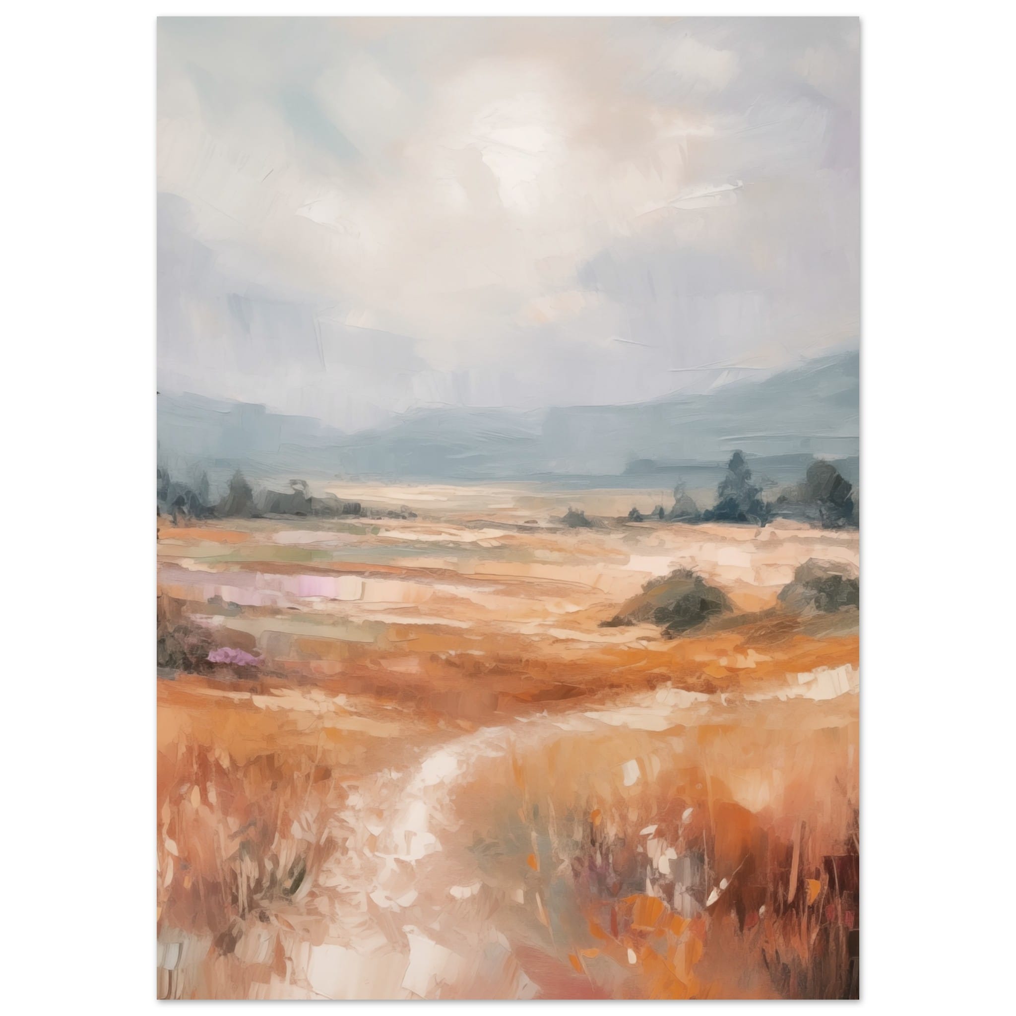 Artfulprints Poster Abstract - Open field - 50x70 cm - Meerkleurig