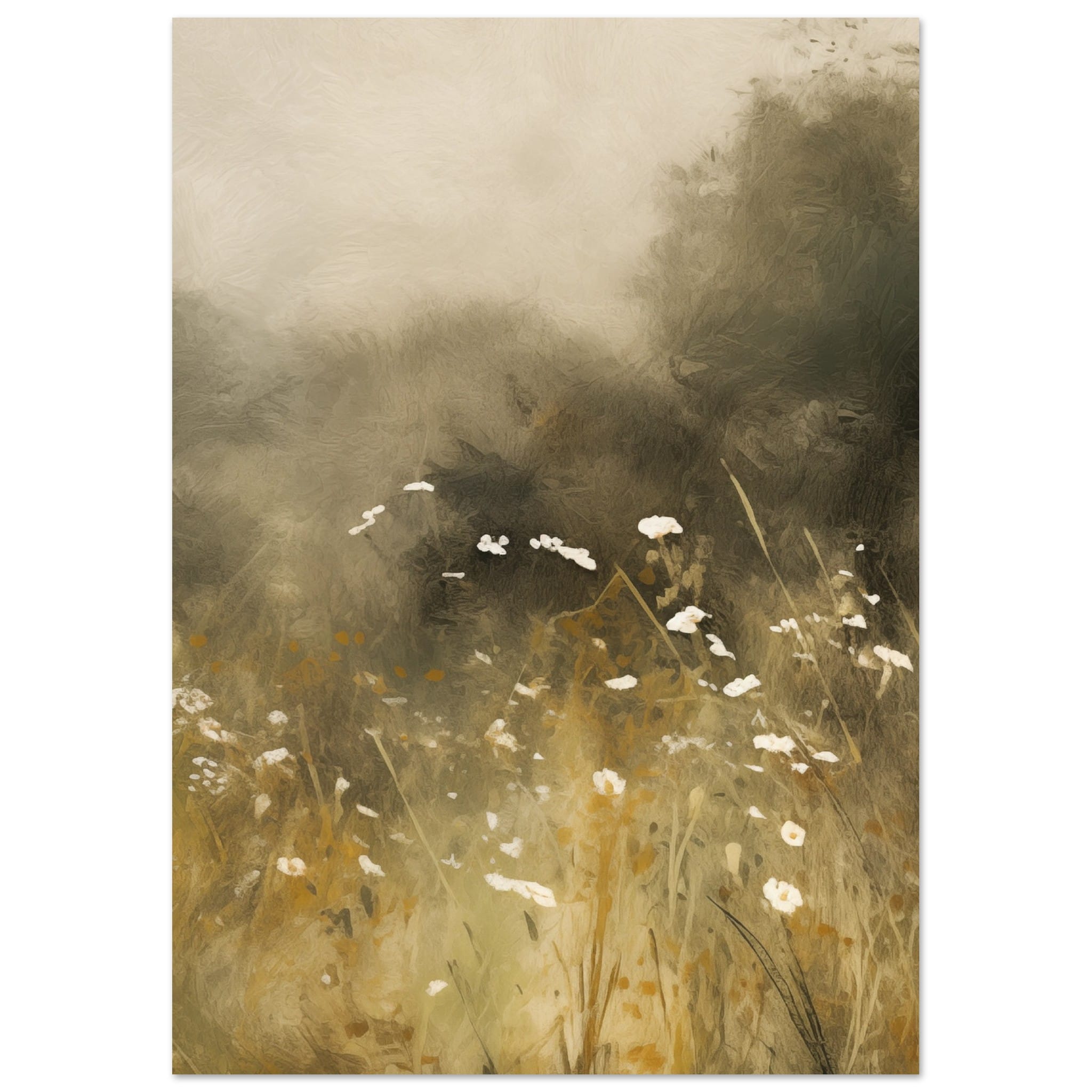 Artfulprints Poster Abstract - Floral essence - A4 21x29.7 cm - Groen