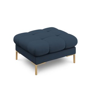 Cosmopolitan Design Poef Bali structurele stof, blauw – 60x60x41cm Cosmopolitan Design Poef Bali structurele stof, blauw – 60x60x41cm