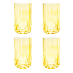 Brut Homeware Longdrink Gaia – set van 4 – oker Brut Homeware Longdrink Gaia – set van 4 – oker