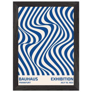 Artfulprints Poster met Lijst Bauhaus – Exhibition Frankfurt blue – A4 Artfulprints Poster met Lijst Bauhaus – Exhibition Frankfurt blue – A4