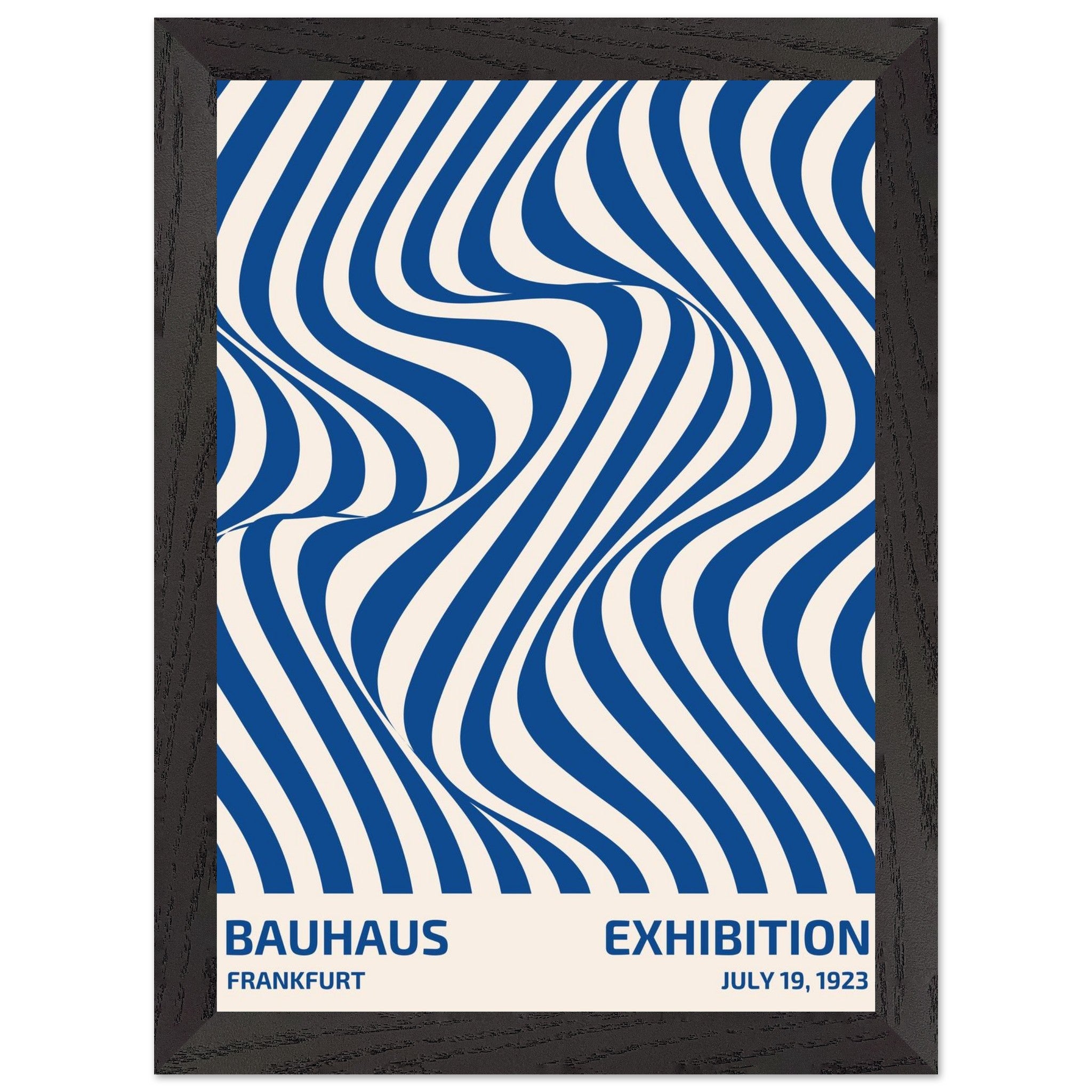 Artfulprints Poster met Lijst Bauhaus - Exhibition Frankfurt blue - A4