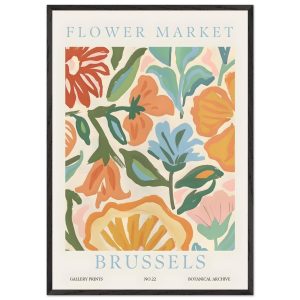 Artfulprints Poster met Lijst Flower market – Brussels – 70×100 cm – M Artfulprints Poster met Lijst Flower market – Brussels – 70×100 cm – M