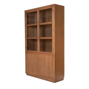 DÉJA Living Vitrinekast Cuenca – Bruin Eiken – 120x40x200cm DÉJA Living Vitrinekast Cuenca – Bruin Eiken – 120x40x200cm