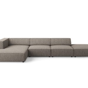 Cosmopolitan Design linker hoekbank Arendal 5-zits, chenille, grijs –