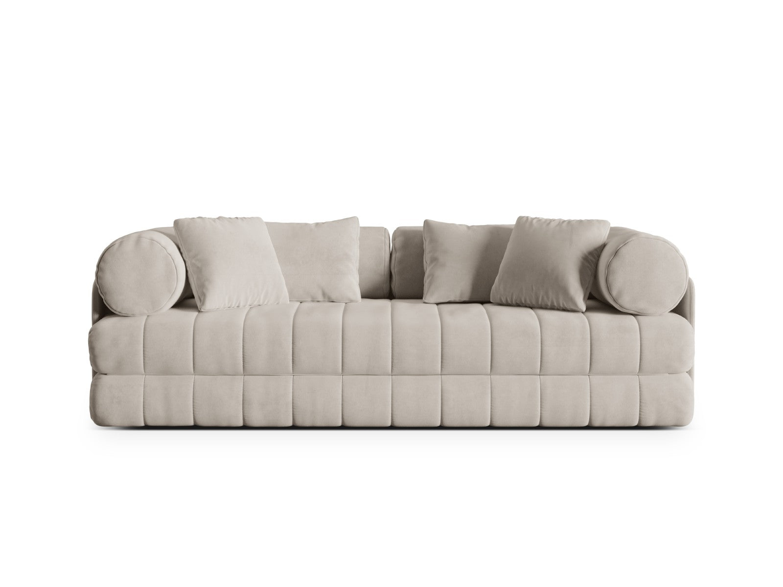 Cosmopolitan Design Converteerbare bank Kemi 3-zits, flueel beige - 95