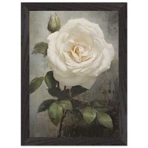 Artfulprints Poster met Lijst White rose – A4 21×29.7 cm – Wit Artfulprints Poster met Lijst White rose – A4 21×29.7 cm – Wit