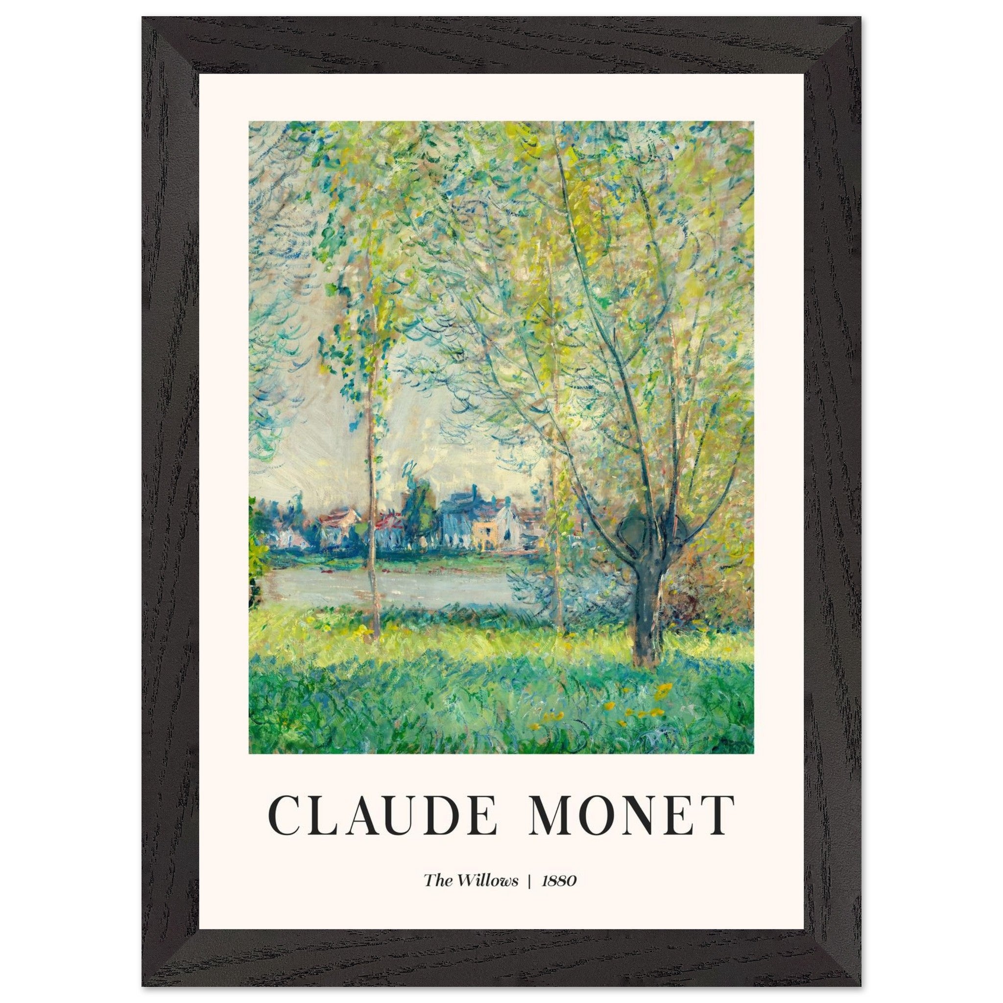 Artfulprints Poster met Lijst Claude Monet - The willows - A4 21x29.7