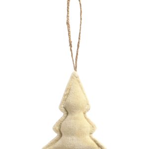 Calma House Kerstornament Velour – Ecru – 12×7.5 Calma House Kerstornament Velour – Ecru – 12×7.5