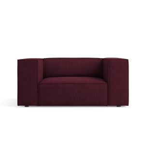 Cosmopolitan Design Fauteuil Arendal chenille met ribbeleffect, robijn Cosmopolitan Design Fauteuil Arendal chenille met ribbeleffect, robijn