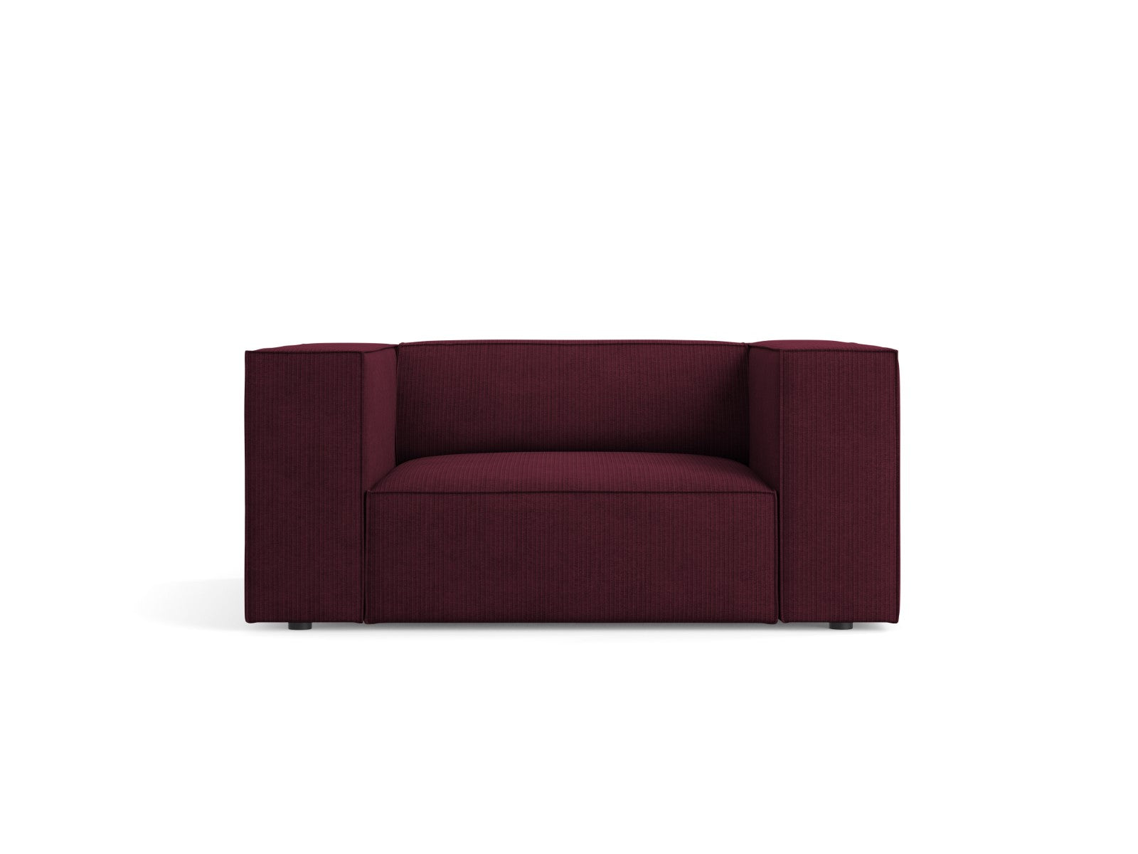 Cosmopolitan Design Fauteuil Arendal chenille met ribbeleffect, robijn