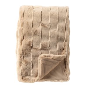 FERRON – plaid 140×180 cm – imitatiebont – Irish Cream – beige FERRON – plaid 140×180 cm – imitatiebont – Irish Cream – beige