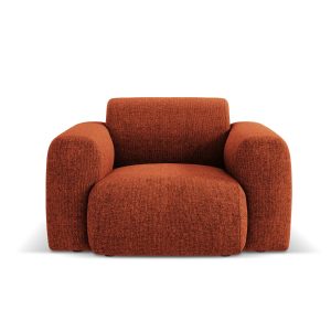 Cosmopolitan Design Fauteuil Nolio 2-zits, chenille, terracotta – 95×1