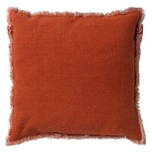 BURTO – Kussenhoes 45×45 cm – gewassen katoen – Potters Clay – oranje BURTO – Kussenhoes 45×45 cm – gewassen katoen – Potters Clay – oranje