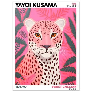 Artfulprints Poster Yayoi Kusama – Sweet cheetah – 30×40 cm – Roze Artfulprints Poster Yayoi Kusama – Sweet cheetah – 30×40 cm – Roze