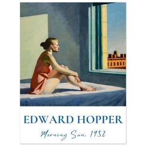 Artfulprints Poster Edward Hopper – Morning sun – 30×40 cm – Blauw