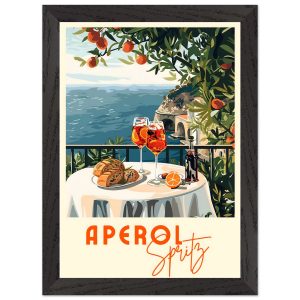 Artfulprints Poster met Lijst Aperol Spritz – Cocktail with a view – A Artfulprints Poster met Lijst Aperol Spritz – Cocktail with a view – A