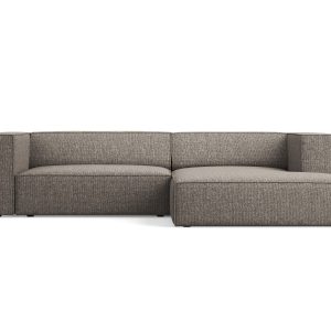 Cosmopolitan Design rechter hoekbank Arendal 3-zits, chenille, grijs – Cosmopolitan Design rechter hoekbank Arendal 3-zits, chenille, grijs –