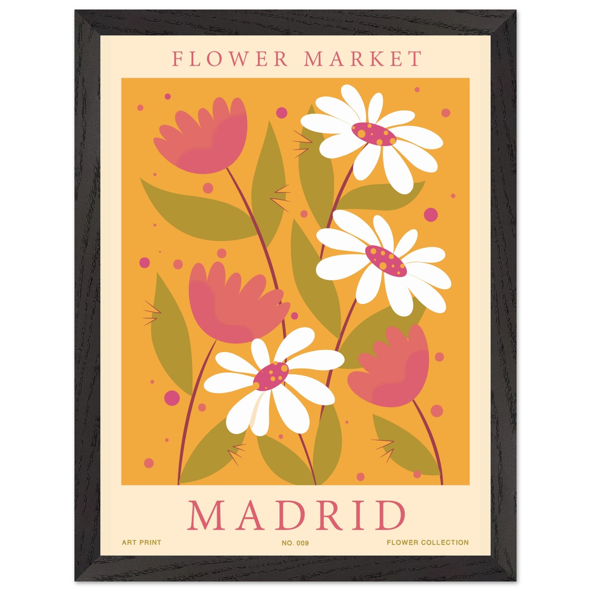 Artfulprints Poster met Lijst American flamingo - 30x40 cm - Roze