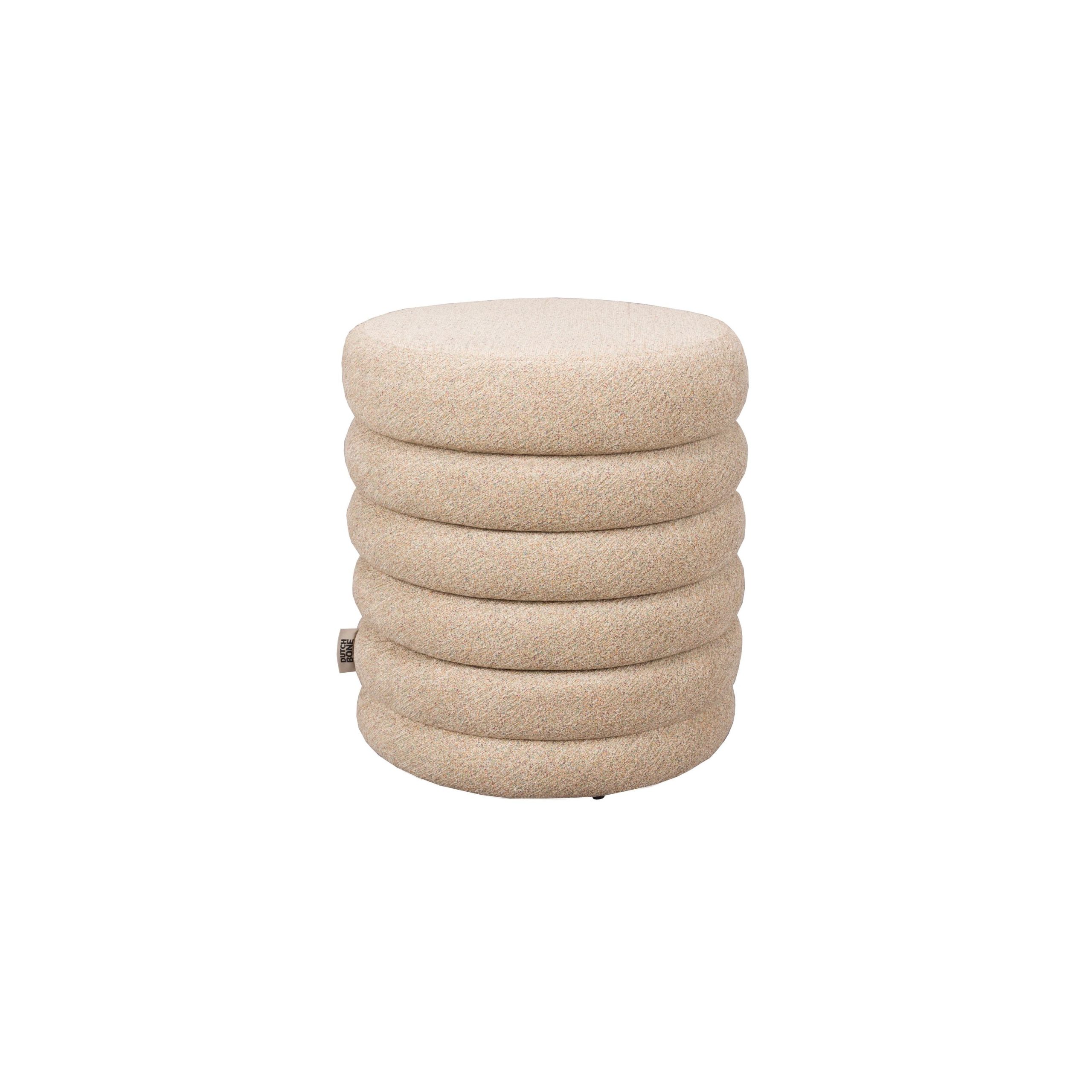 Dutchbone Fern Poef Beige