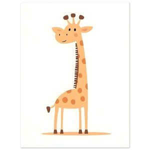 Artfulprints Poster Kleine giraffe – 30×40 cm – Geel Artfulprints Poster Kleine giraffe – 30×40 cm – Geel