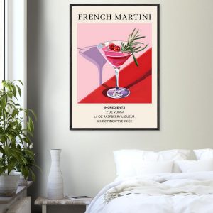 Artfulprints Poster French Martini cocktail – Ingrediënten – 70×100 cm Artfulprints Poster French Martini cocktail – Ingrediënten – 70×100 cm