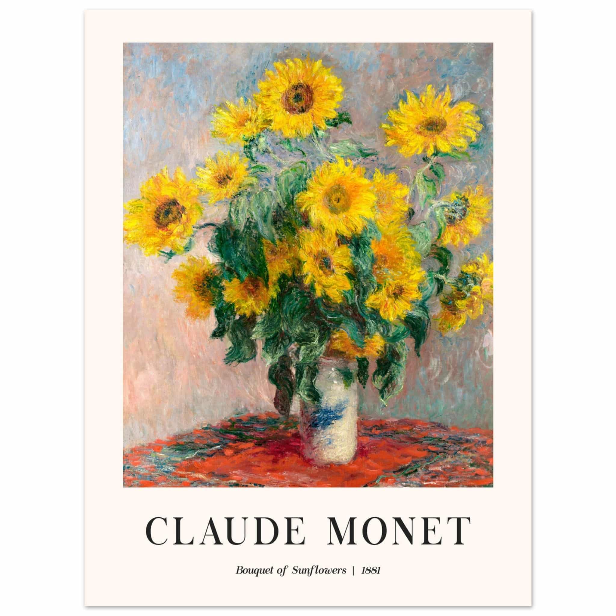 Artfulprints Poster Claude Monet - Bouquet of sunflowers - 30x40 cm -