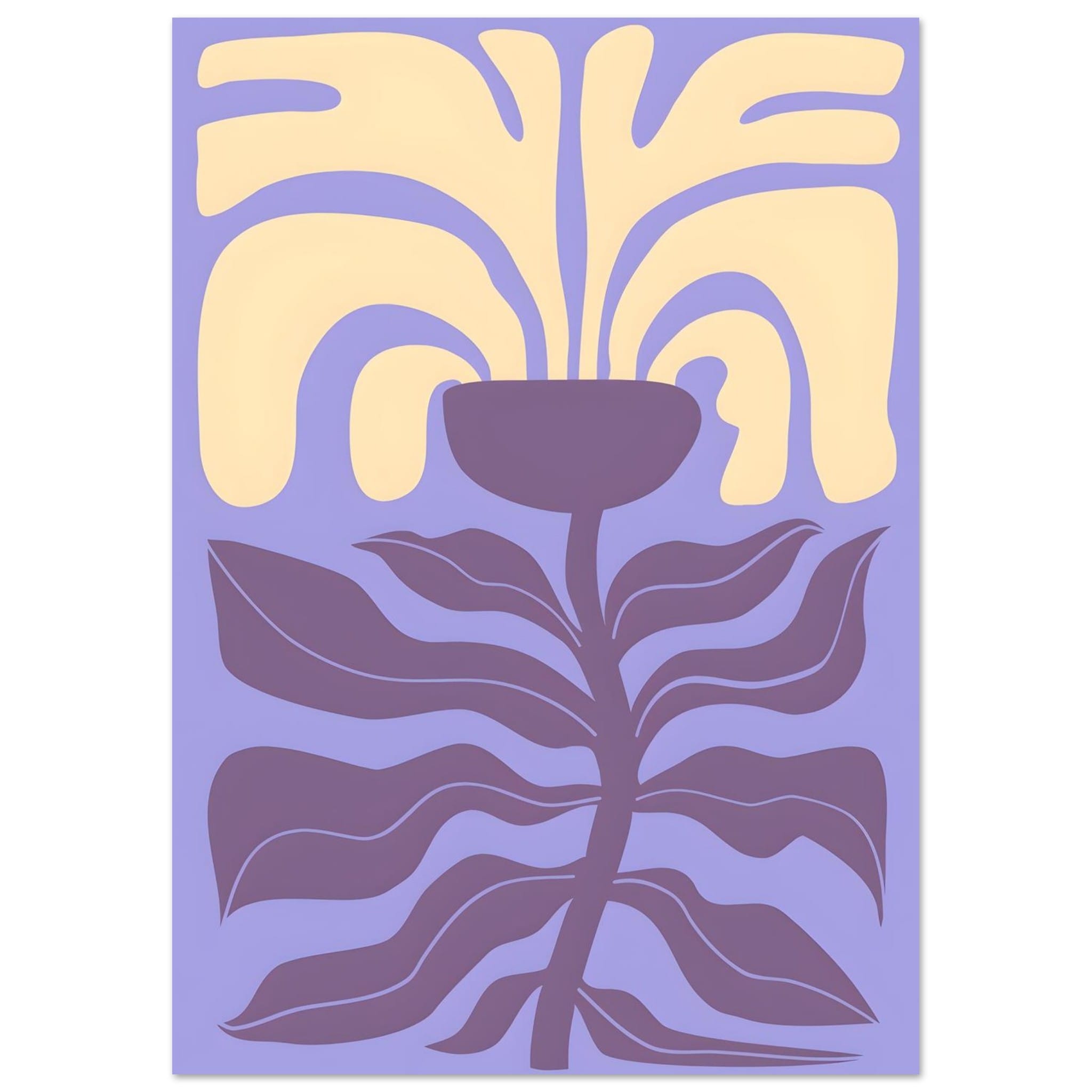 Artfulprints Poster Matisse – Poetic bloom I - A4 21x29.7 cm - Paars