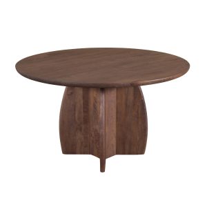 DÉJA Living Eettafel Iris – Rond Donkerbruin Hout – 130x130x76cm DÉJA Living Eettafel Iris – Rond Donkerbruin Hout – 130x130x76cm