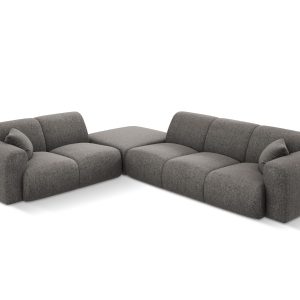 Cosmopolitan Design linker hoekbank Nolio 4-zits, chenille, grijs – 25 Cosmopolitan Design linker hoekbank Nolio 4-zits, chenille, grijs – 25