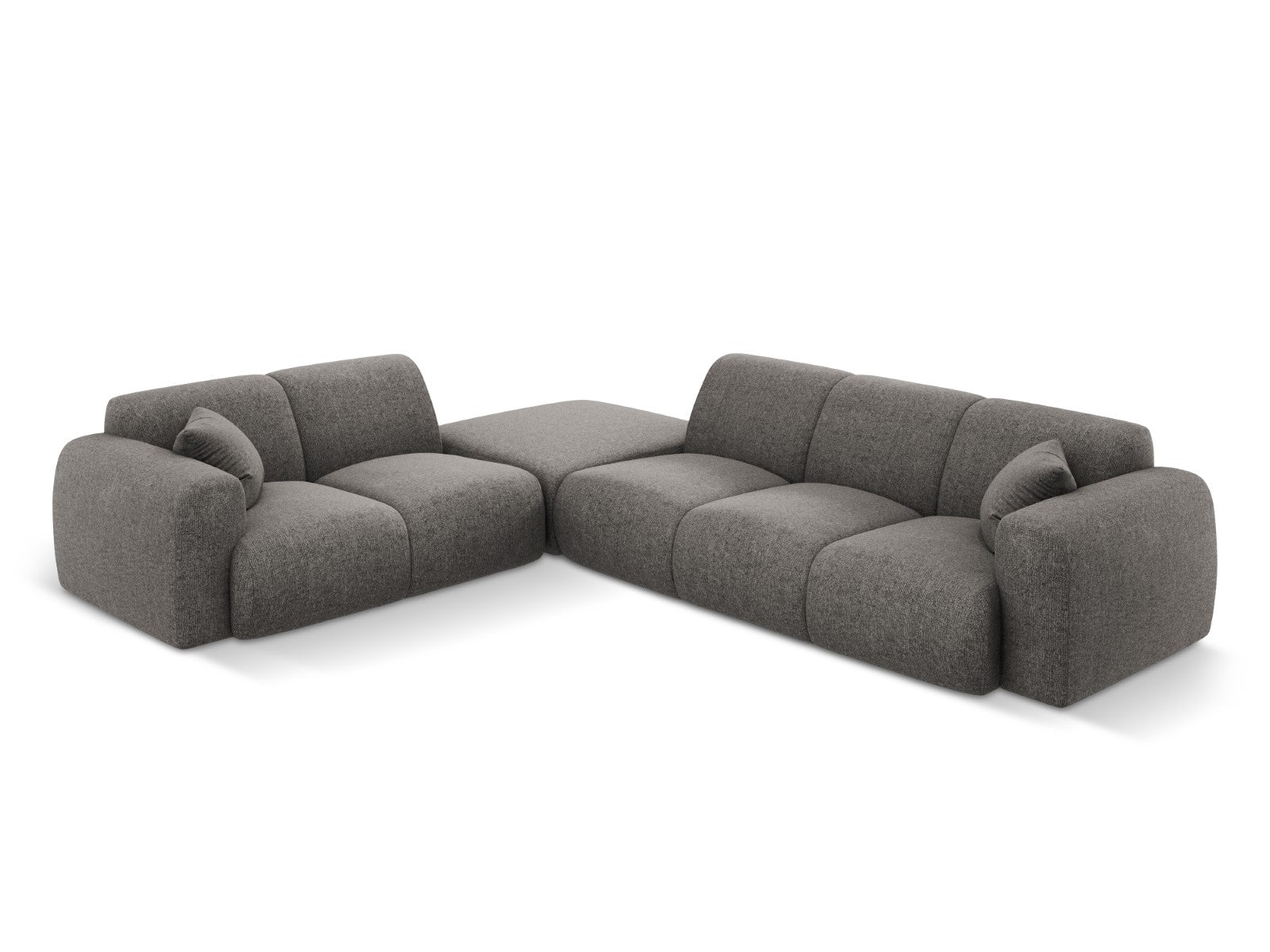 Cosmopolitan Design linker hoekbank Nolio 4-zits, chenille, grijs - 25