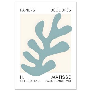 Artfulprints Poster Matisse – Ocean petals turquoise – 70×100 cm – Tur Artfulprints Poster Matisse – Ocean petals turquoise – 70×100 cm – Tur