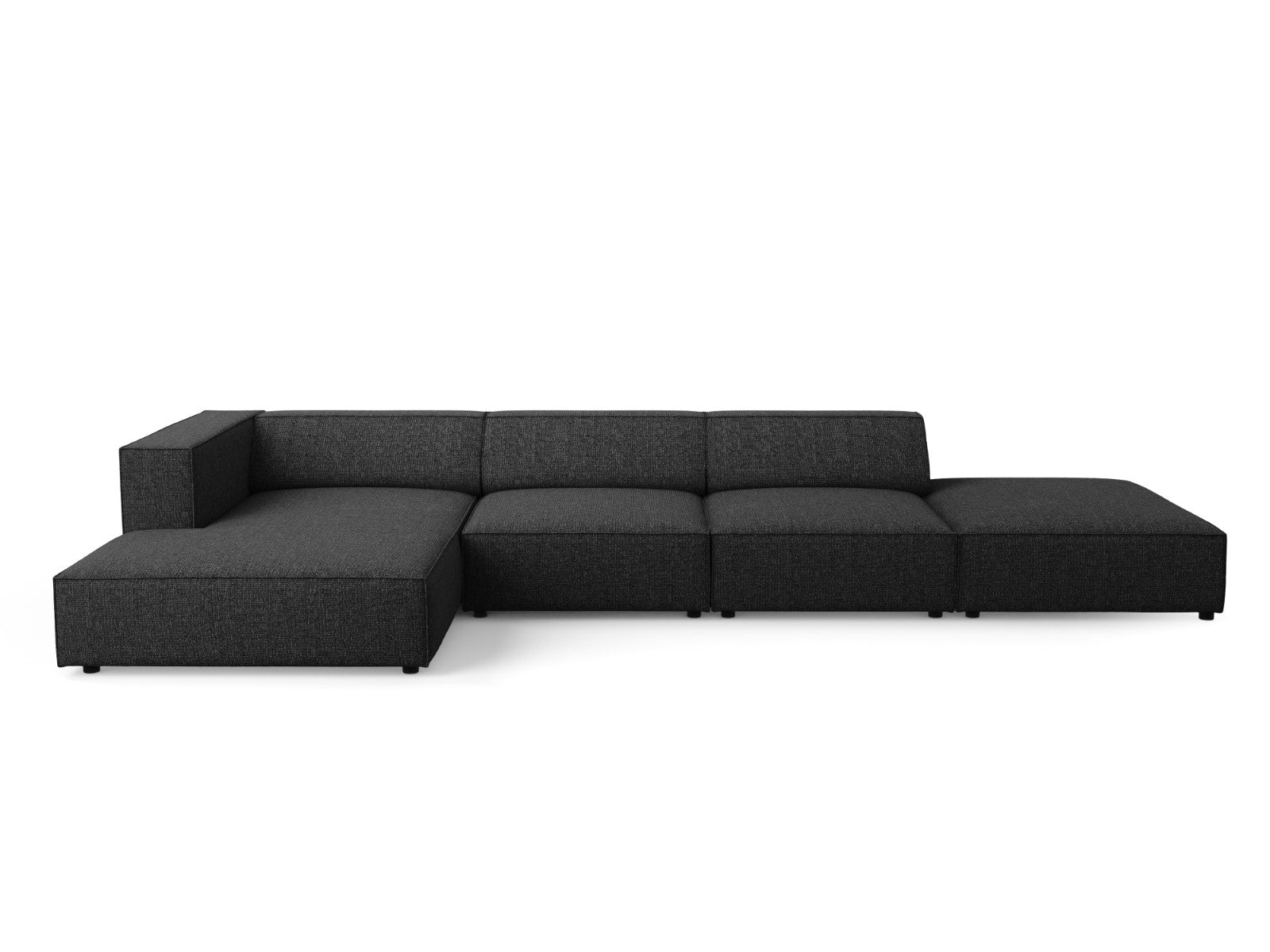 Cosmopolitan Design linker hoekbank Arendal 5-zits, chenille, zwart -