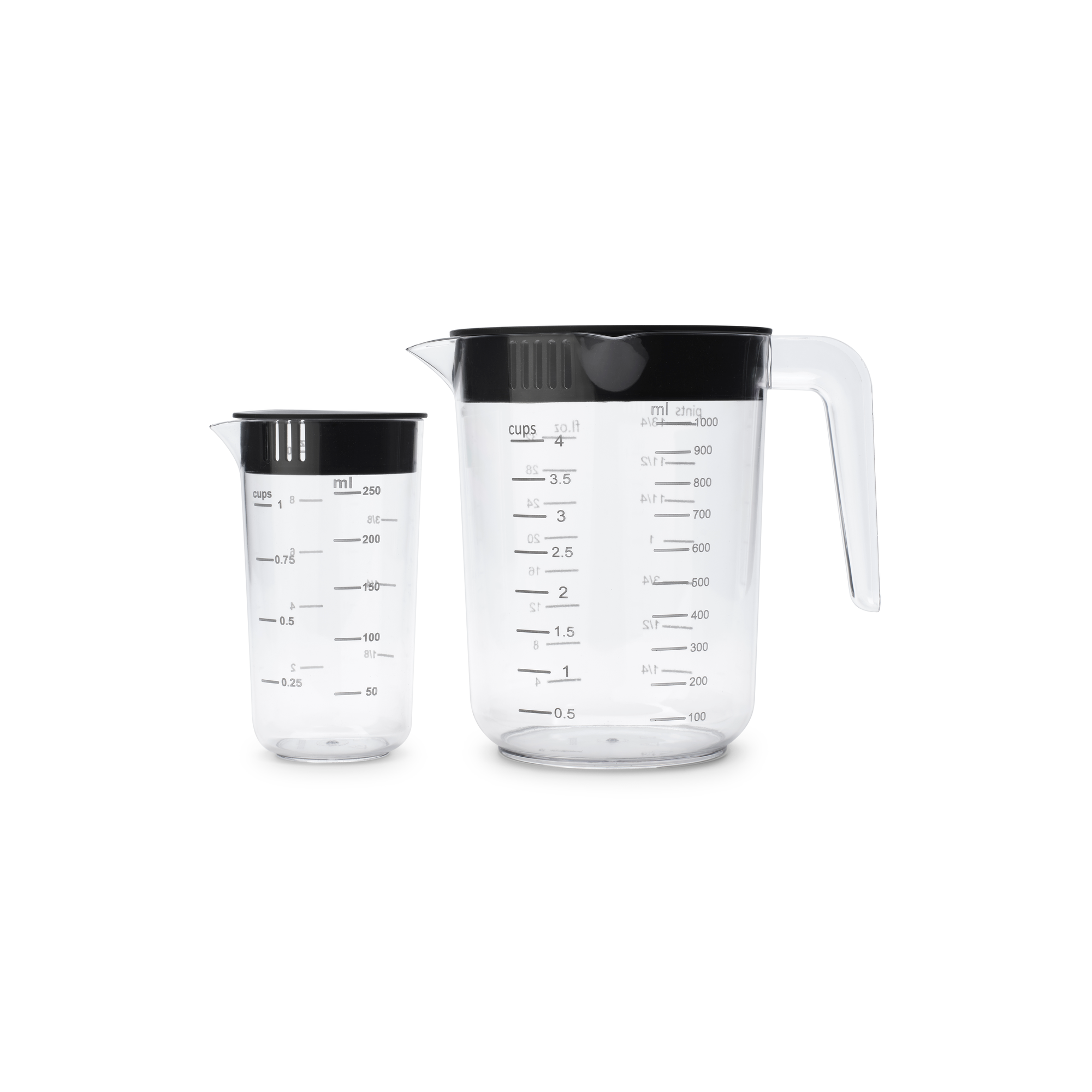 Brabantia Tasty+ Maatbeker set, 2-delig, 0,25 en 1 liter - Transparent