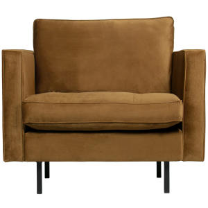 WOOOD classic fauteuil Rodeo – Velvet – Honinggeel – 83x98x88 WOOOD classic fauteuil Rodeo – Velvet – Honinggeel – 83x98x88