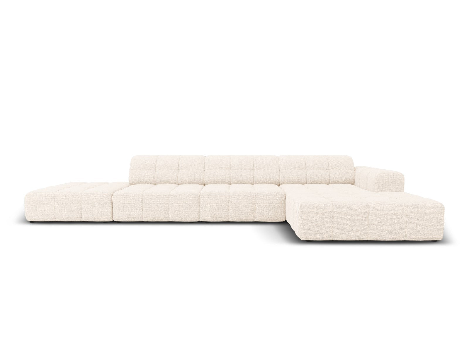 Cosmopolitan Design rechter hoekbank Chicago 5-zits, chenille lichtbei