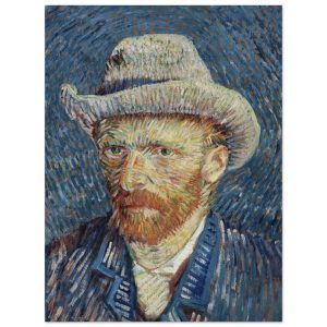 Artfulprints Poster Vincent van Gogh – Zelfportret met grijze vilthoed